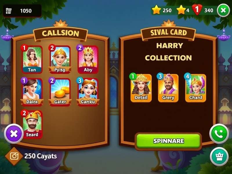 Classic Charmers Card Collection Interface